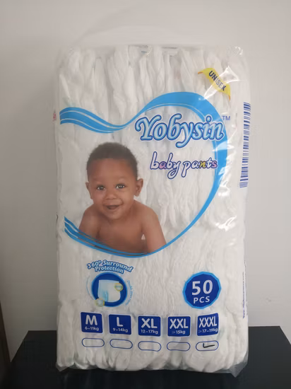 Pañales ecológicos de tela 100% algodón de alta calidad para bebés Pañales desechables naturales ultra absorbentes Pañales de bambú biodegradables Pañales para bebés